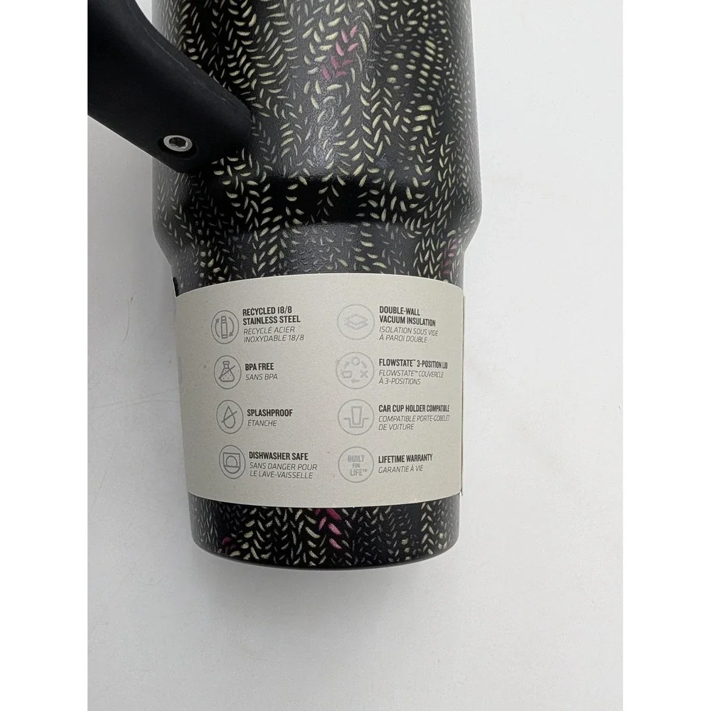 Stanley Calla Quencher H2.0 Tumbler 30oz Black Serpent Handle Straw Insulated